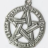 Pandantiv celtic Pentagrama cu rune